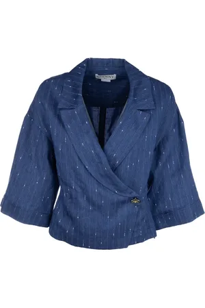 GENNY Femme, Vestes, Bleu, Taille: 40 FR Collection de Vestes et Gilets Élégants