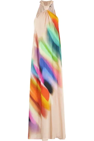 Essentiel Antwerp Femme, Robes, Multicolore, Taille: 36 FR Robe Longue Pêche Florale