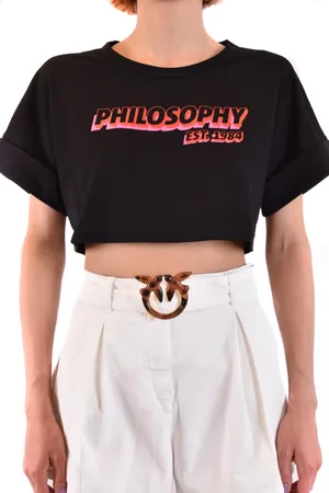 Serafini Femme, Tops, Noir, Taille: 38 FR T-shirts élégants pour un look tendance