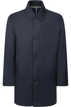 Paul Smith Homme, Manteaux, Bleu, Taille: XL Manteau Bleu Trois-quarts Élégant Trench