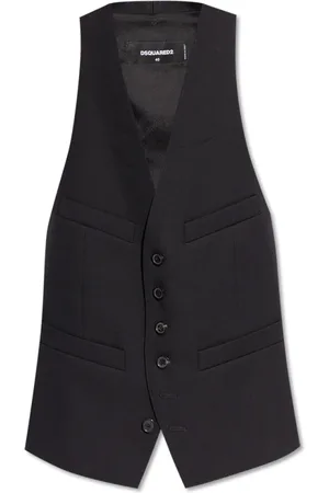 Dsquared2 Femme, Vestes, Noir, Taille: 36 FR Gilets Élégants pour un Look Tendance