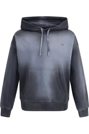 Diesel Homme, Sweatshirts et sweats à capuche, Gris, Taille: S Sweat à Capuche Moderne et Décontracté avec Dégradé