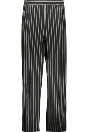 Random Identities Homme, Pantalons, Noir, Taille: S Pantalon en tissu technique à rayures avec poches