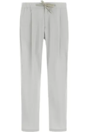 HERNO Homme, Pantalons, Gris, Taille: M Pantalon Gris à Taille Élastique