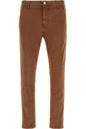 PT Torino Homme, Jeans, Brun, Taille: W33 Pantalon en coton marron extensible