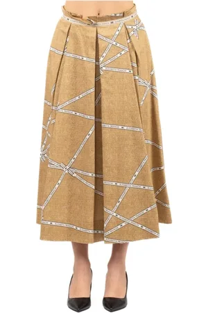 Elisabetta Franchi Femme, Jupes, Jaune, Taille: 36 FR Jupe Noire Élégante