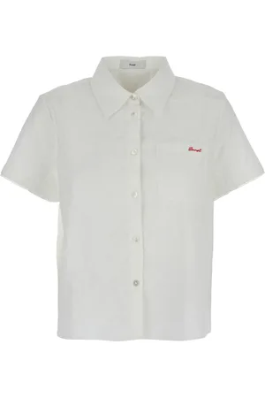 DUNST Femme, Chemises, Blanc, Taille: S Chemise Blanche Brodée