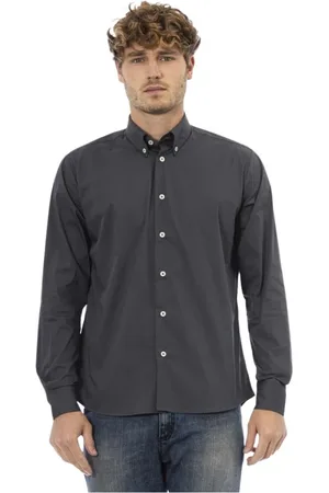 BALDININI Homme, Chemises, Gris, Taille: L Chemise Homme en Coton Gris