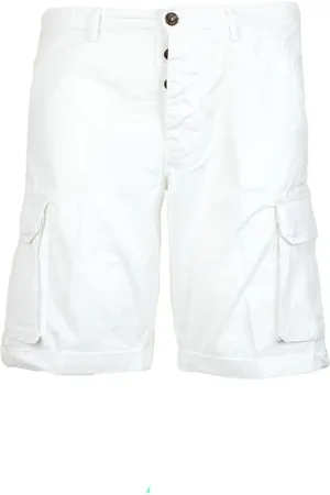 40 Weft Homme, Shorts, Blanc, Taille: S Cargo Bermuda Shorts Regular Fit