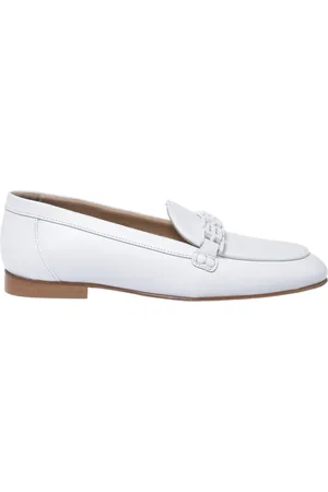 BALDININI Femme, Chaussures, Blanc, Taille: 36 EU leather loafers