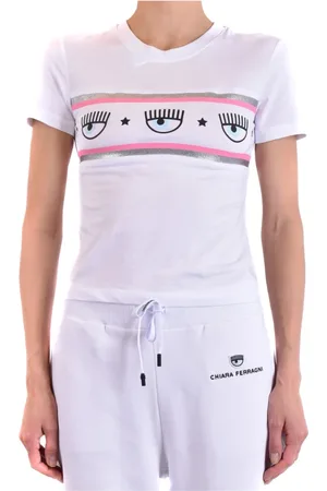 Chiara Ferragni Femme, Tops, Blanc, Taille: 36 FR T-shirts élégants pour Hommes et Femmes