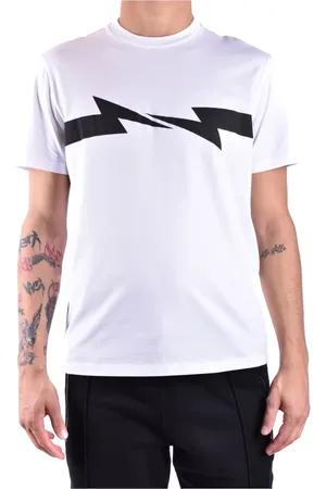 Neil Barrett Homme, Tops, Blanc, Taille: M T-shirts élégants pour hommes et femmes