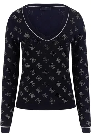 Guess Femme, Pulls, Noir, Taille: 40 FR Pull en Tricot Bleu