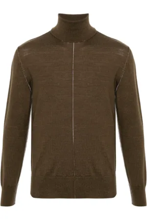 Maison Margiela Homme, Pulls, Vert, Taille: S Pull Col Roulé Kaki
