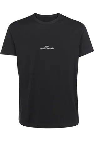 Maison Margiela Homme, Tops, Noir, Taille: XL T-shirt en coton à monogramme