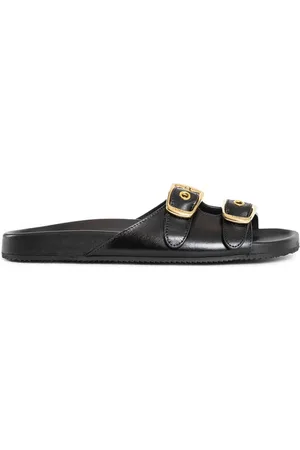 Chloé Femme, Chaussures, Noir, Taille: 38 EU Sandales en Cuir Noir
