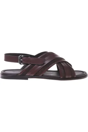 BALDININI Homme, Chaussures, Brun, Taille: 45 EU Dark leather and suede sandal