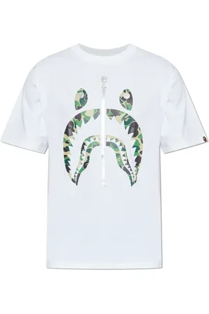 A Bathing Ape Homme, Tops, Blanc, Taille: M T-shirt avec logo