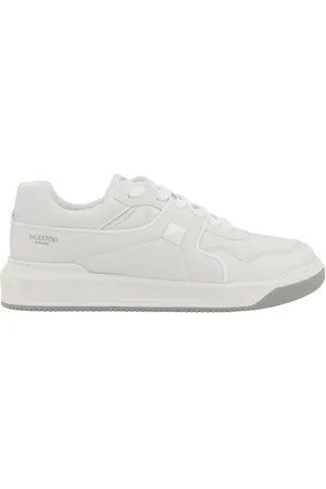 VALENTINO GARAVANI Homme, Chaussures, Blanc, Taille: 45 EU Baskets en Cuir Clouté
