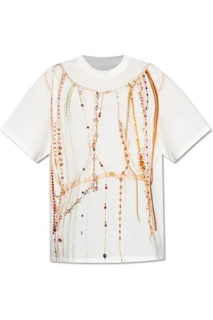 Maison Margiela Femme, Tops, Blanc, Taille: 40 FR T-shirt avec impression