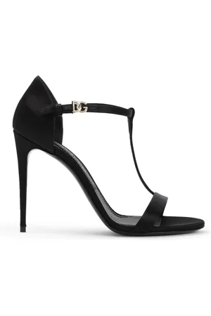 Dolce & Gabbana Femme, Chaussures, Noir, Taille: 36 EU Sandales Noires avec Talon de 10,5 cm