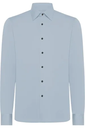 RRD Homme, Chemises, Bleu, Taille: 4XL Chemise Oxford Jacquard Bleu Clair