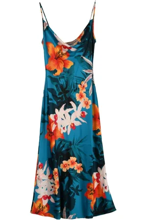Guess Femme, Robes, Multicolore, Taille: 36 FR Robe longue avec fond de robe, polyester