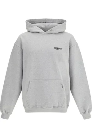 Represent Homme, Sweatshirts et sweats à capuche, Gris, Taille: L Sweat à capuche du club avec poche kangourou