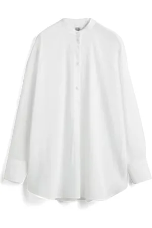 Totême Femme, Blouses et Chemises, Blanc, Taille: 40 FR Chemise Blanche Col Montant Elégante Confortable