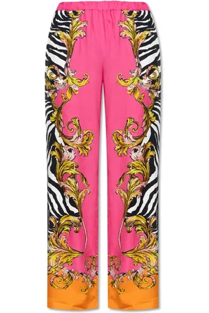 VERSACE Femme, Pantalons, Multicolore, Taille: 38 FR Pantalon ample