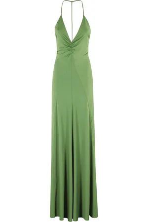 Victoria Beckham Femme, Robes, Vert, Taille: 38 FR Robe Cami en jersey vert avec décolleté en V