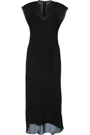 Calvin Klein Femme, Robes, Noir, Taille: 38 FR Robe Midi en Georgette Transparente