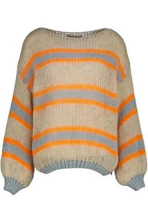 AMELIE & AMELIE Femme, Pulls, Multicolore, Taille: ONE Size Pull en Tricot Beige