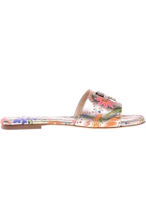 BALDININI Femme, Chaussures, Multicolore, Taille: 39 1/2 EU Petal print leather clogs