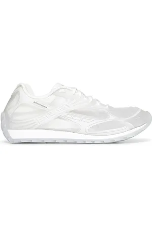 Bottega Veneta Homme, Chaussures, Blanc, Taille: 43 EU Baskets Blanches avec Dessus en Maille Transparente