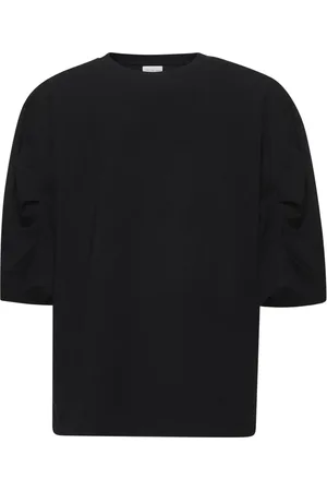 DRIES VAN NOTEN Femme, Tops, Noir, Taille: 38 FR T-shirts et Polos Noirs avec Manches Plissées