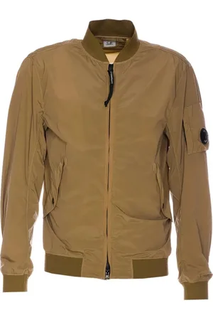 C.P. Company Homme, Vestes, Brun, Taille: L Bomber Élégant en Nylon Kaki