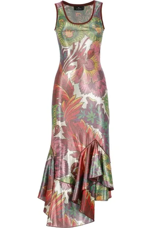Etro Femme, Robes, Multicolore, Taille: 38 FR Robe sans Manches à Motif Floral