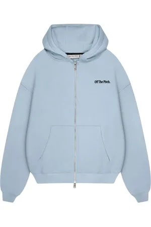 OFF THE PITCH Homme, Sweatshirts et sweats à capuche, Brun, Taille: S Essentials Gilet à Capuche Bleu Clair