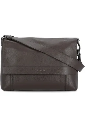 Orciani Homme, Sacs, Brun, Taille: ONE Size Sac bandoulière en cuir marron avec rabat