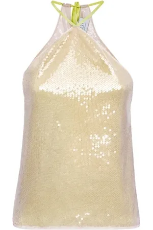 MVP Wardrobe Femme, Tops, Gris, Taille: 40 FR Top à paillettes avec contrastant
