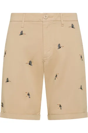 sun68 Homme, Shorts, , Taille: W29 Shorts Chino brodés en mélange de coton
