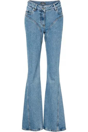 MUGLER Femme, Jeans, Bleu, Taille: W29 Pantalon en denim bleu foncé Tokyo