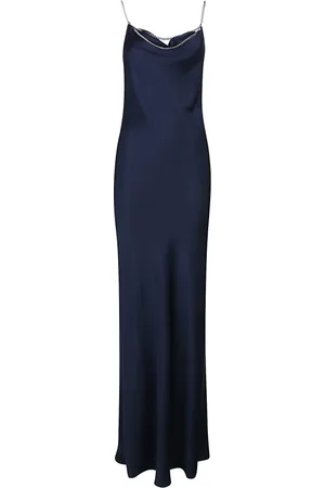 Paco rabanne Femme, Robes, Bleu, Taille: 38 FR Élégante Robe Longue Sans Manches