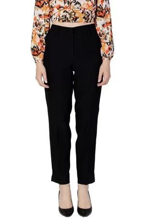 ONLY Femme, Pantalons, Noir, Taille: 36 FR L32 Pantalon Cigarette en Polyester