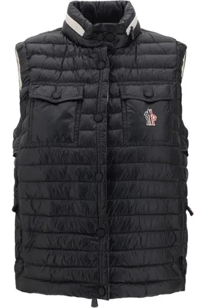 Moncler Femme, Vestes, Noir, Taille: 38 FR Gilet Matelassé en Duvet pour Journées Fraîches