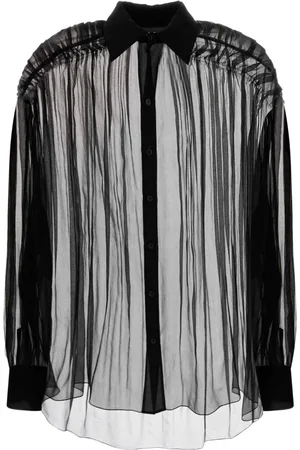 Alberta Ferretti Femme, Blouses et Chemises, Noir, Taille: 36 FR Chemise en Organza Noir