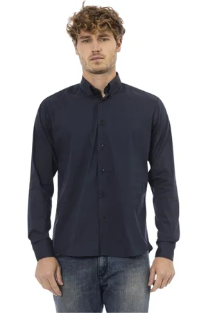 BALDININI Homme, Chemises, Bleu, Taille: L Chemise Homme en Coton Bleu Tendance