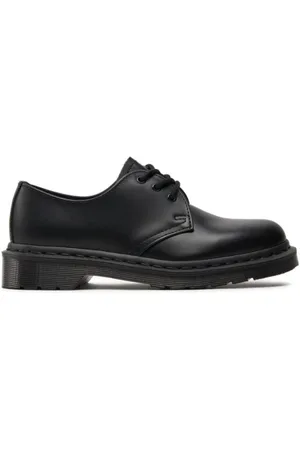 Dr. Martens Homme, Chaussures, Noir, Taille: 44 EU Chaussures Plates Noires Monochromes