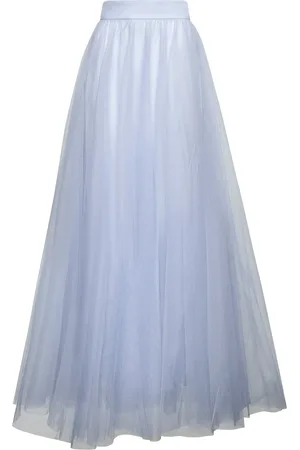 ZIMMERMANN Femme, Jupes, Bleu, Taille: 40 FR Jupe Midi en Tulle Bleu